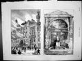 Old Print Fire Alhambra Theatre Recent Discoveries Pompeii Mosaic Fountain 1882