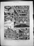 Old Opening New Buildings City London Schools Thames Embankment 1882 Victorian