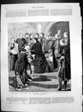 Old Opening Royal Courts Justice Queen Handing Key Lord Chancellor 1882 19th