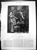 Old Kit ? A Memory Drawn Arthur Hopkins Mr Braithwaite Wine Lady 1882 Victorian