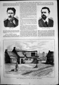 Old Print Portrait Viscount Newby Lennon-Hunt Cock Pynot Whittington 1879 19th