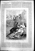 Old Scene Queen'S Shilling St James'S Theatre Chaise Longue Couple 1879 19th
