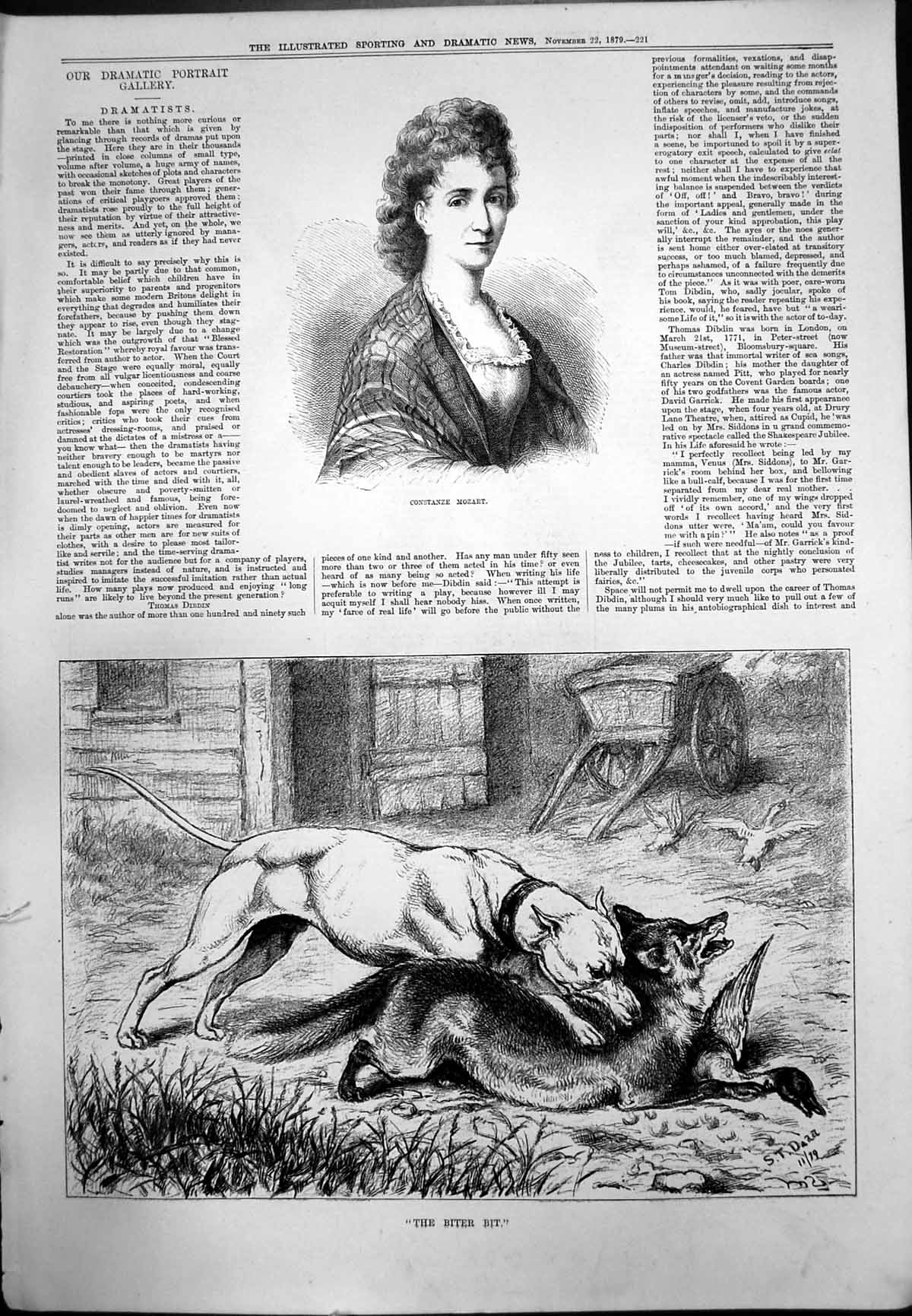 Old Constanze Mozart Portrait God Catches Fox Duck Mouth ST Dadd 1879 Victorian
