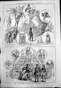 Old Pantomime Theatre Royal Dublin Manchester Thieves Enter Cave 1880 Victorian