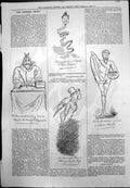 Antique Print Captious Critic Red Tape Mr Burnand Bancroft Gfish Trick 1880