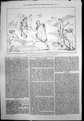 Old Print Mr Cave Forsakes Drama Farce Ballet Opera-Bouffe Alhambra 1875 19th