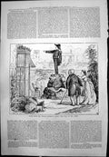 Old Scene Mr Wallis Mackay'S Farce Way Wind Man Atop Garden Heap 1876 Victorian