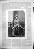 Old Mr James Smith Owner Roseberry Seated Portrait Brocade Cushion 1876 19th