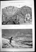 Old Granville Hotel Dining Hall Theatre Sport North Pole Shoot Skis 1876 19th