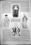 Print Captious Critic Our Comic Man Lady Gent Dancing Lantern Bells Toll 1876