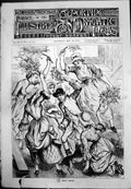 Print Man Maidens Holly Leaves Dog Frontispiece Adverts Bridal Furniture 1879