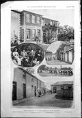 Old Print Racing Stables WA Jarvis Waterwitch House Newmarket Horses 1900 20th