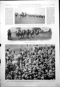 Old Print Eclipse Day Sandown Great Kingston Surbiton Handicap Crowd Races 1900