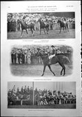 Old Print Eclipse Day Sandown American Jockeys Diamond Jubilee Races 1900 20th