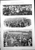 Old Oxford V Cambridge Lord'S Cricket Match Carriages Lunch Parade 1900 20th