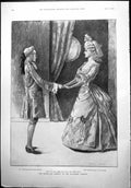 Old School Scandal Haymarket Theatre Lady Gentleman Clasping Hands 1900 20th
