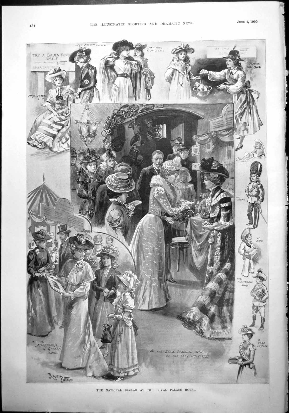 Old National Bazaar Royal Palace Hotel Ray Potter Costumes Sale 1900 Victorian
