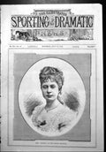 Old Print Mlle Barretta Comedie Francaise Frontispiece Portrait Lacy Dress 1879