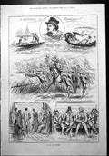 Old Sketches Day Henley Boating Races Enthusiasts Station Carriage 1879 19th
