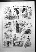 Old Sketches Kilburn Agricultural Exhibition Muddy Paths Animals 1879 Victorian