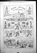 Old Rural Sports High Coniscliff Darlington Tug O War Sparring Tub 1879 19th