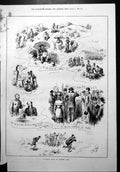 Old Picnic With Artists' Club Route From Station Outdoor Exhibition 1879 19th