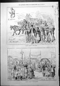 Old Galway Races Road Ground Horse Racing Enthusiasts Among Tents 1879 19th