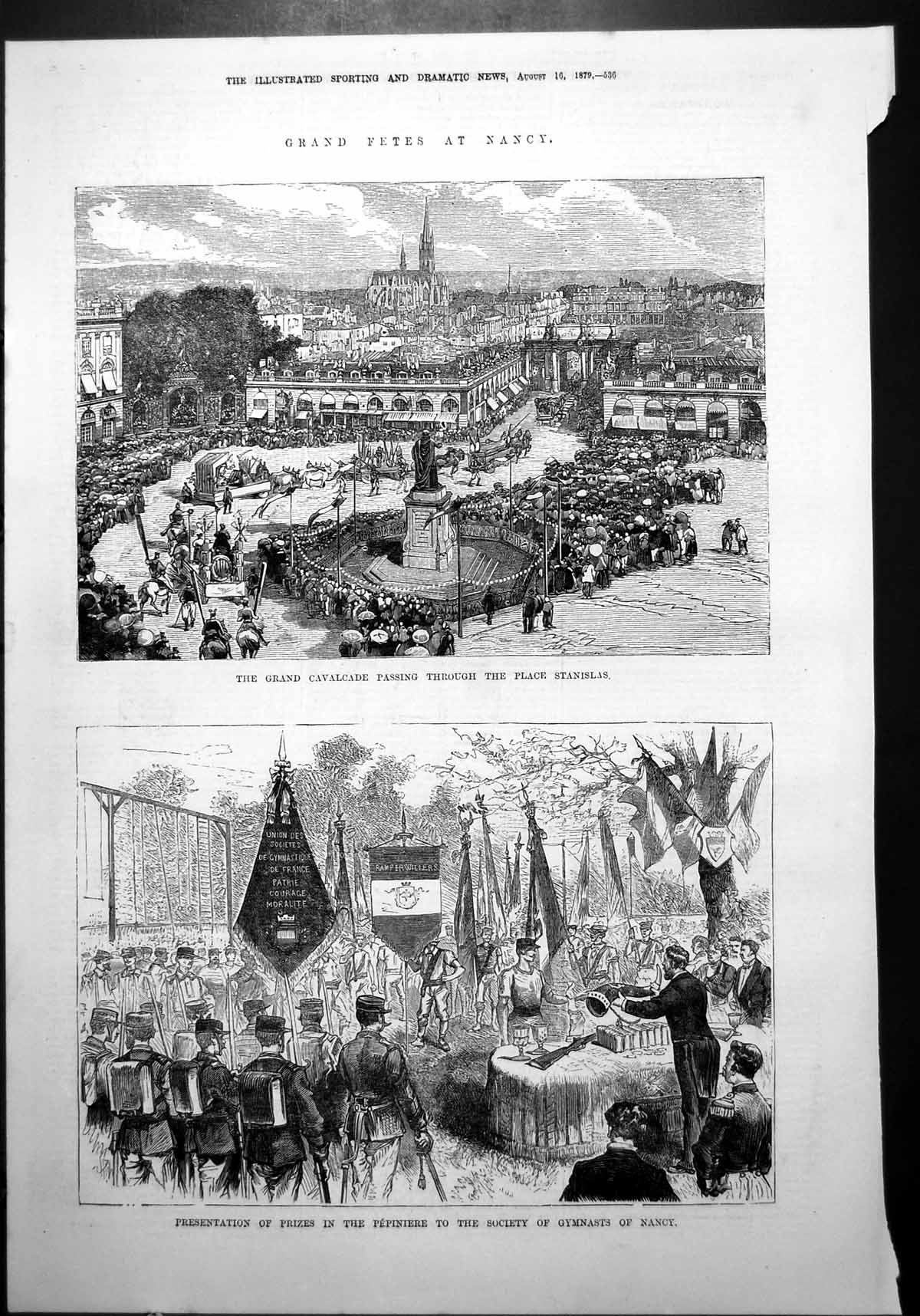 Old Grand Fetes Nancy Cavalcade Place Stanislas Prizes Pepiniere 1879 Victorian
