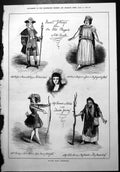 Antique Print By-Gone Stage Celebrities Wright Bedford Keeley Cushman 1879 19th