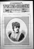 Old Mlle Judic Frontispiece Portrait Curled Hair Lace Collar Brooch 1879 19th