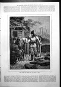 Old Polish Play Chaty Za Wsia Scene Woodsman Oxen Peasant Woman 1879 Victorian