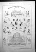 Antique Print Birmingham Musical Festival Orchestra Town Hall Composer 1879