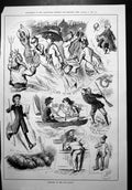 Old Print Humourrs Past Month Flight Nymphae Yachting Mediterranean 1879 19th
