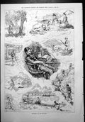 Old Dreaming Holidays Fishing Ladies Travel Hunting Boating Cricket 1879 19th