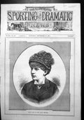 Old Print Mlle Lody Odeon Theatre Portrait Frontispiece Hat Coat Pin 1879 19th