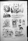 Old Sketches Belgium Claud Hamilton Ship Smoking Room Rain Antwerp 1879 19th