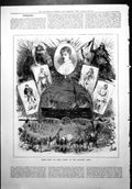 Old Scene La Venus Noire Chatelet Paris Giraffes Camels Natives 1879 Victorian