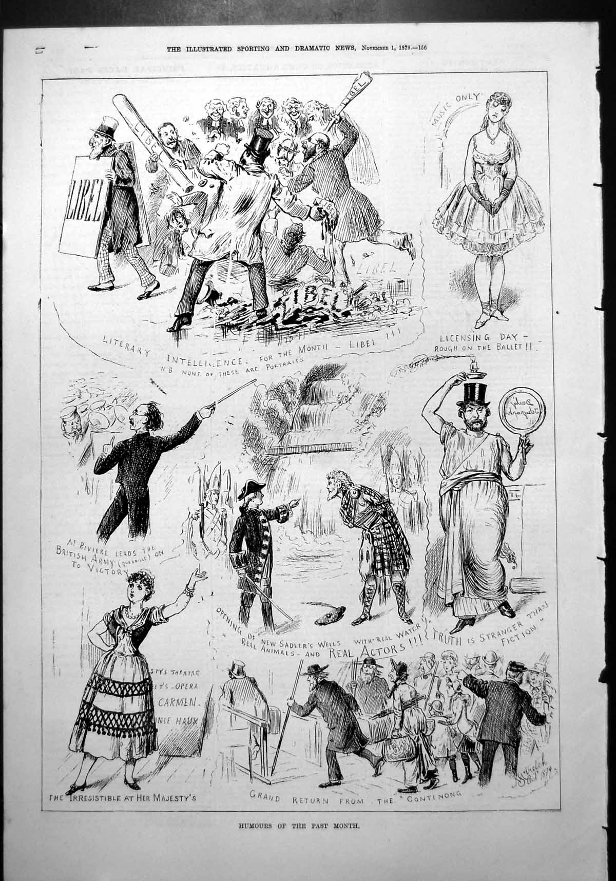 Print Humours Last Month Licensing Day Affects Ballet New Sadlers Wells 1879