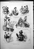 Old Winter Evening Home Music Violin Piano Theatricals Party Story 1879 19th