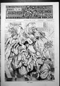 Old Holly Leaves Frontispiece Maidens Circle Gentleman Dog Boughs 1879 19th
