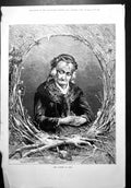 Old Winter Life Elderly Lady Contemplating Dead Bird Snowy Boughs 1879 19th
