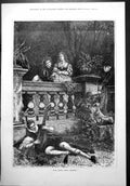 Old Love Hath Lowly Haunts Minstrel Garden Ladies Balcony Foliage 187 Victorian