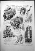 Old Antique Print Humours Past Month November Knight Armour Cleopatra1877 19th