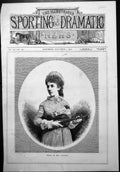 Old Frontispiece Mdlle De Bono Violinist Dress Violin Fancy Cuffs 187 Victorian