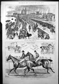 Old Print Lord Mayor'S Show England V Mexico Horses Riders Sketches 1877 19th