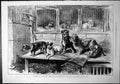 Antique Print Corner Leadenhall Market W.E. Marshall Dogs Straw Basket 1877