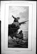Old Fisherman'S Wife Boat Ropes Rowing Boat Clogs Fish Sail Sea 1877 Victorian