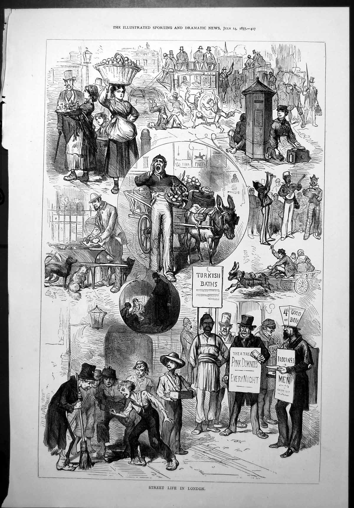 Old Street Life London Bread Seller Minstrels Advertisers Urchins 187 Victorian