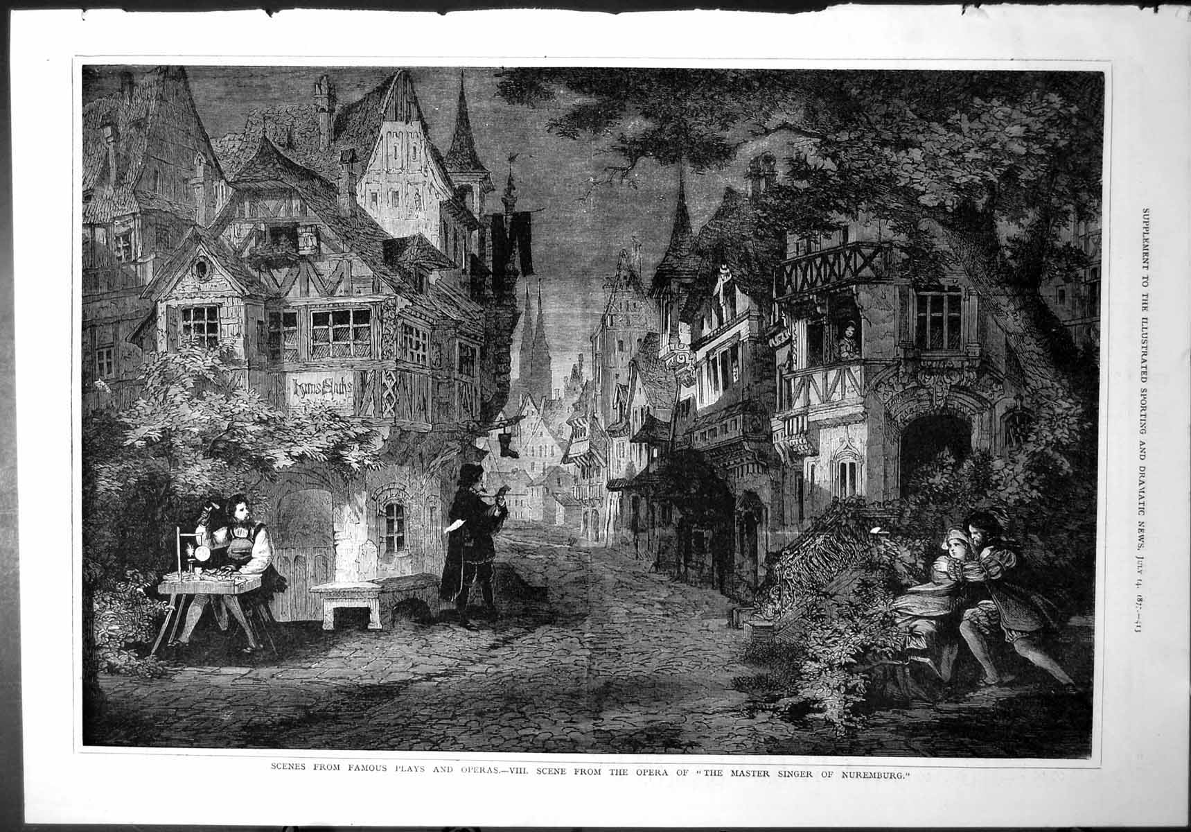 Old Scenes From Famous Plays & Operas Viii Master Singer Nuremburg 18 Victorian