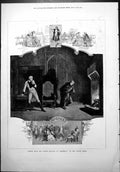 Old Print Scenes Latest Revival Mauprat Odeon Paris Horror Robed Man 1877 19th